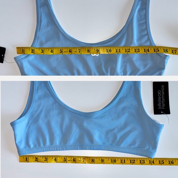 💙 3/$21 NEW Aerie Infinite Performance Sports Bra XL Light Blue - Picture 2 of 4